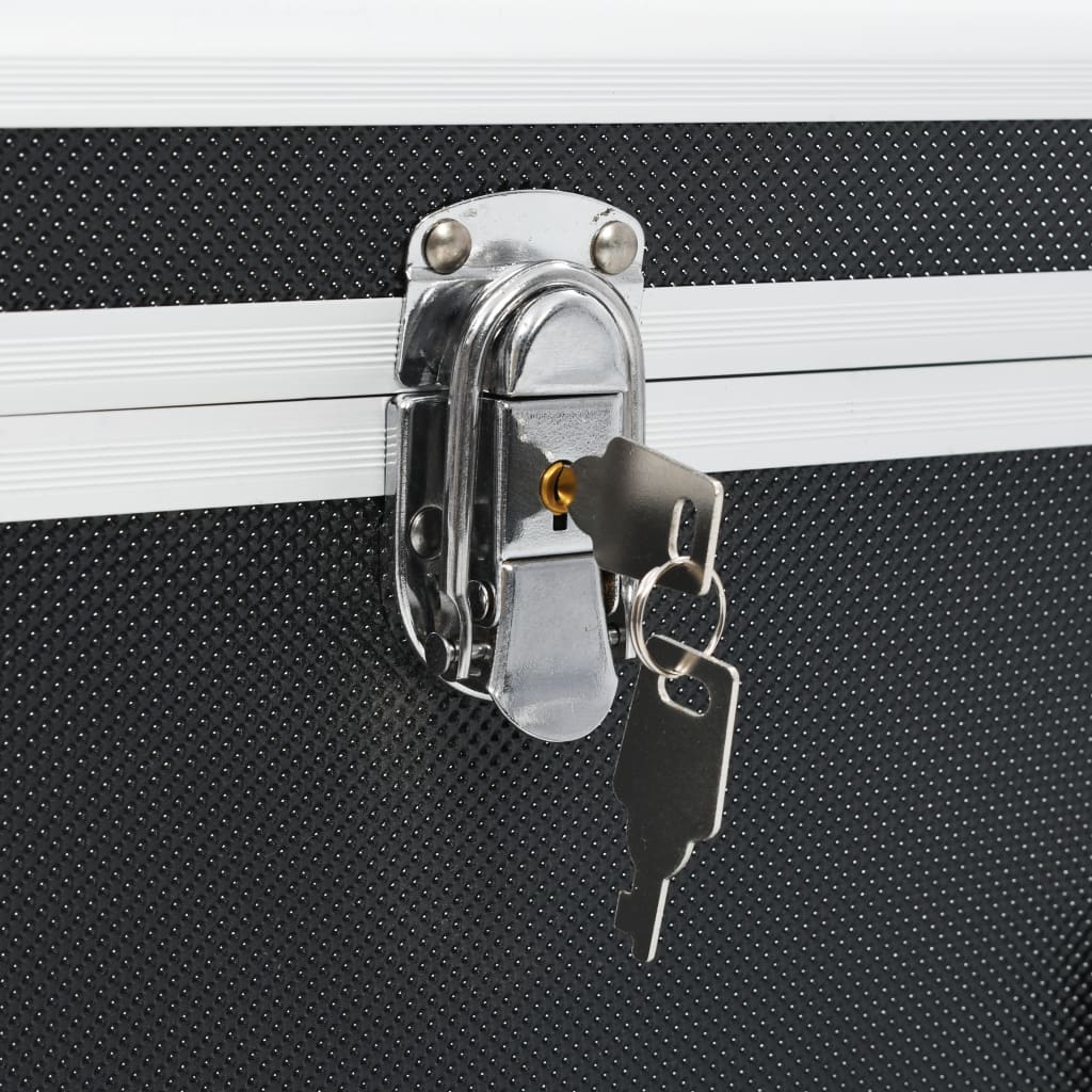 vidaXL Κασετίνες Αποθήκευσης 2 τεμ. Μαύρες από Αλουμίνιο