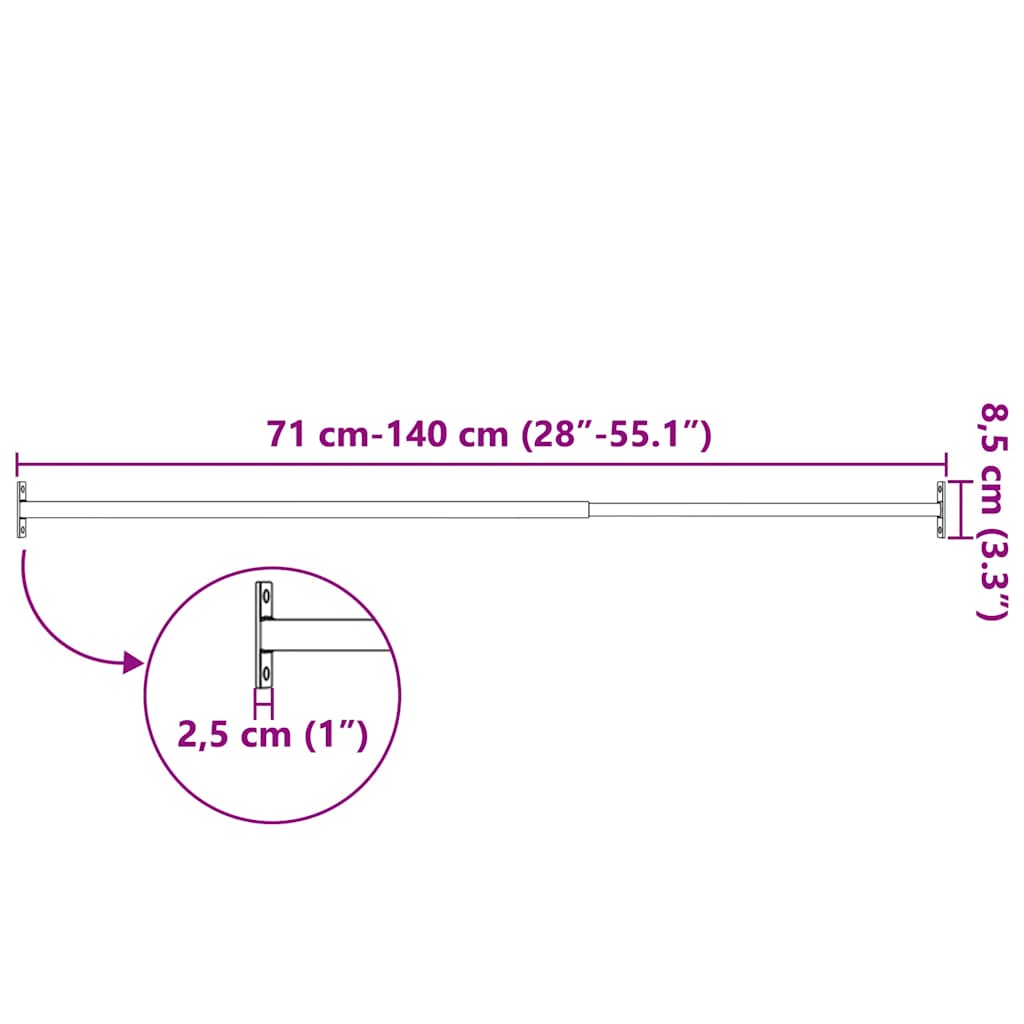 vidaXL Μπάρα Ασφαλείας για Παράθυρα Ρυθμιζόμενη 710-1200 χιλ.