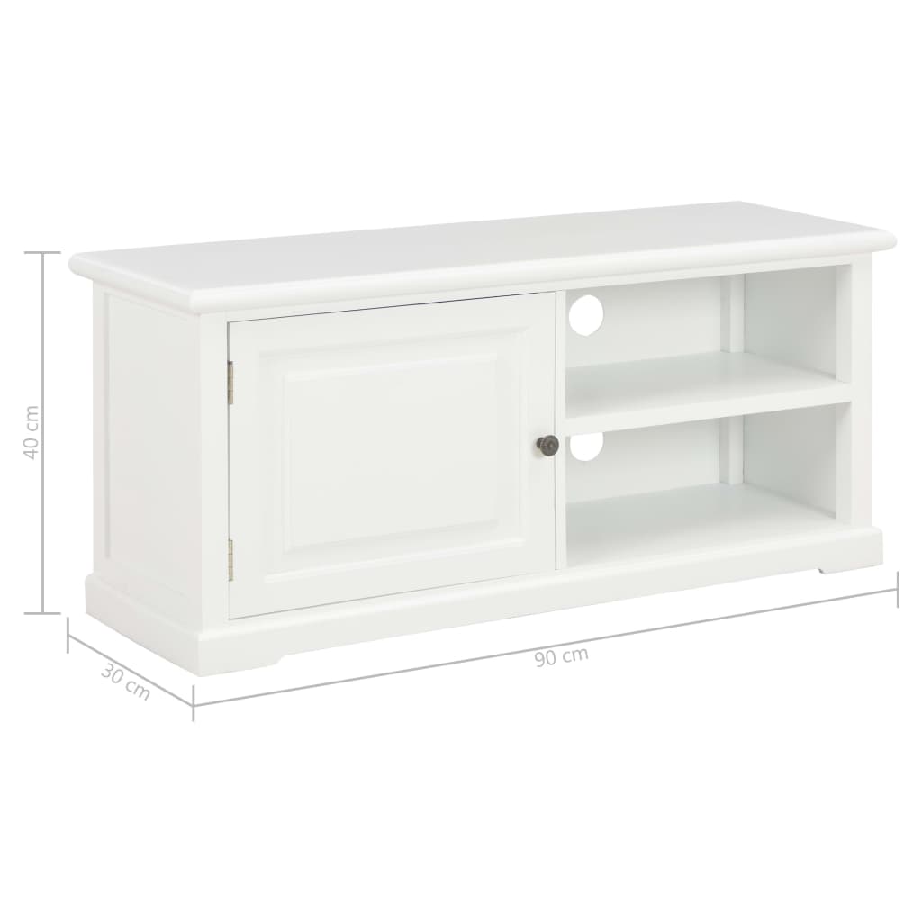 vidaXL Έπιπλο Τηλεόρασης Λευκό 90 x 30 x 40 εκ. Ξύλινο