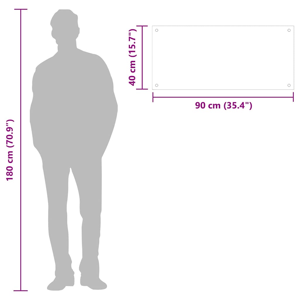 vidaXL Πλάτη Κουζίνας Λευκή 90 x 40 εκ. από Ψημένο Γυαλί