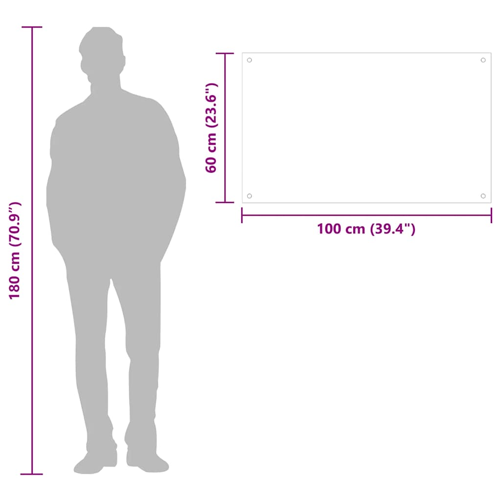 vidaXL Πλάτη Κουζίνας Λευκή 100 x 60 εκ. από Ψημένο Γυαλί