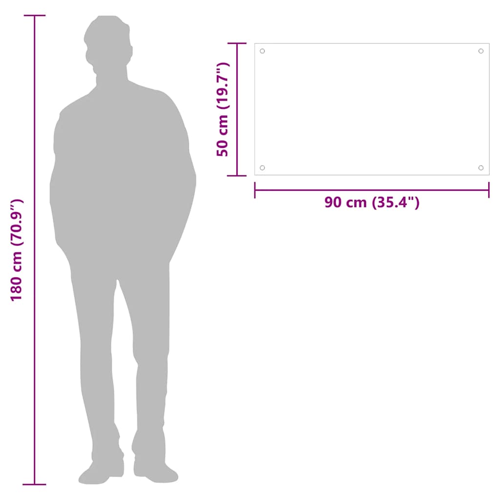 vidaXL Πλάτη Κουζίνας Διαφανής 90 x 50 εκ. από Ψημένο Γυαλί