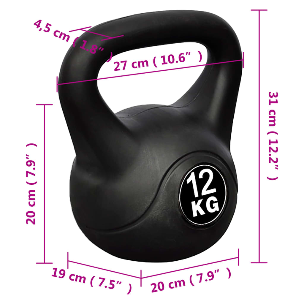 vidaXL Βαράκι Γυμναστικής Kettlebell 12 κιλά