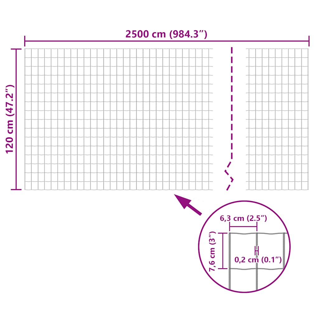 vidaXL Συρματόπλεγμα Σετ Πράσινο 25 x 1,2 μ. Ατσάλινο