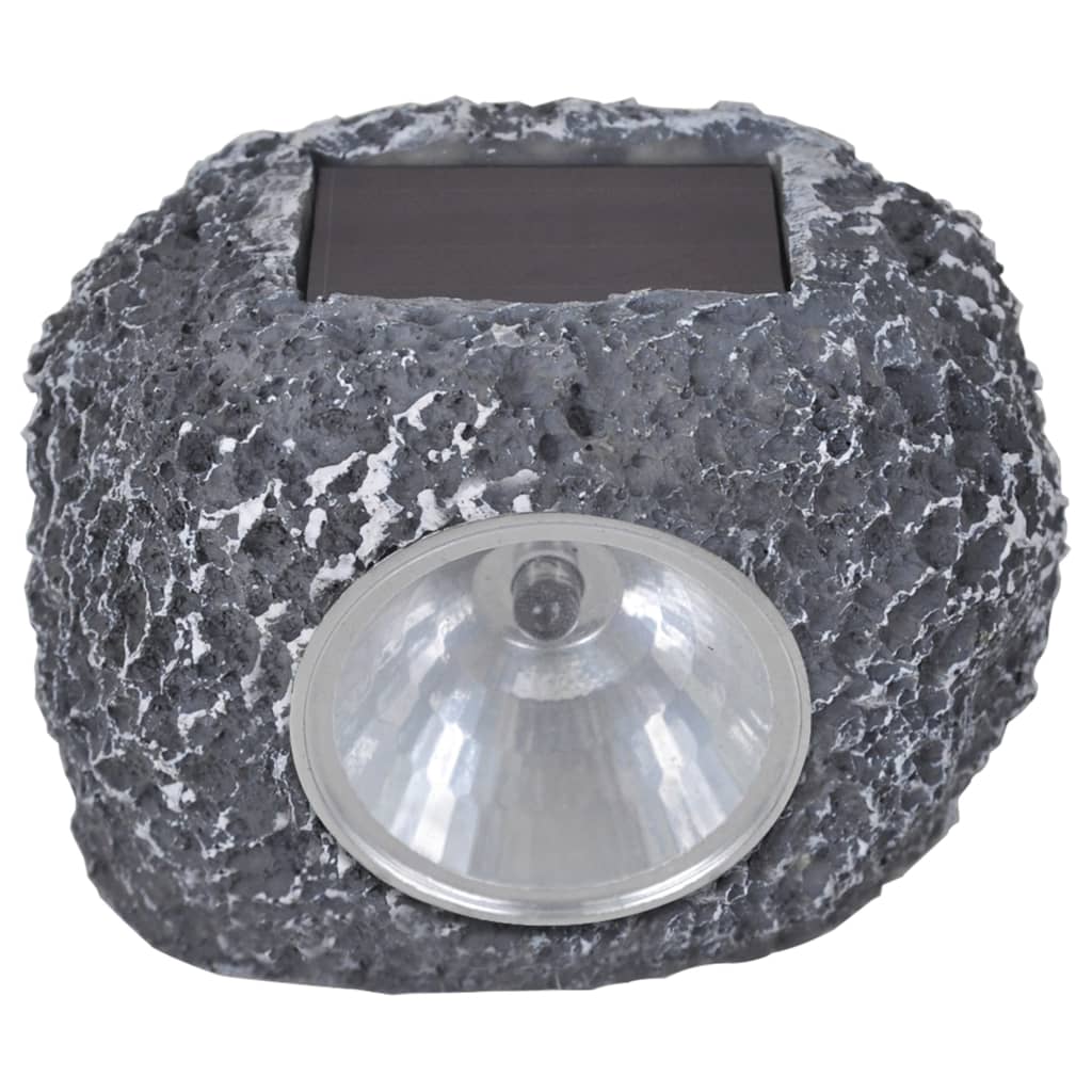 Outdoor Φωτιστικό Ηλιακό LED με Σποτάκια 12 Τεμ. Σχήμα Πέτρας