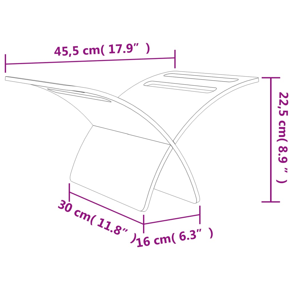 vidaXL Θήκη Περιοδικών Επιδαπέδια Λευκή Ξύλινη