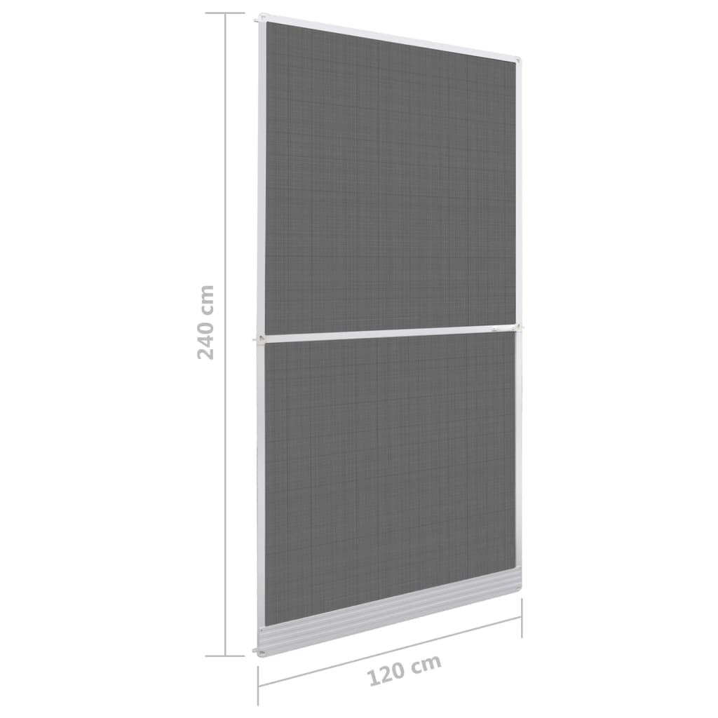 vidaXL Σήτα Πόρτας με Μεντεσέδες Λευκή 120 x 240 εκ.