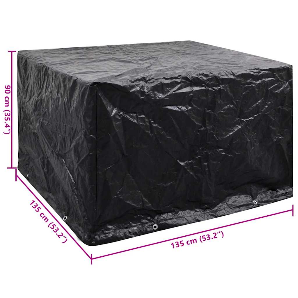 vidaXL Κάλυμμα Επίπλων Κήπου με 8 Κρίκους 135 x 135 x 90 εκ.