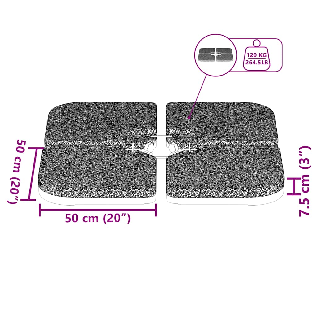 Βάση Ομπρέλας Άμμου / Νερού Φορητή 60 Λ