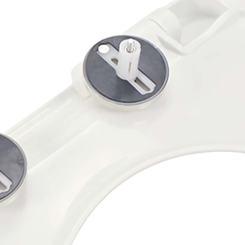 vidaXL Κάλυμμα Λεκάνης με Soft Close & Quick Release Τετράγωνο Λευκό