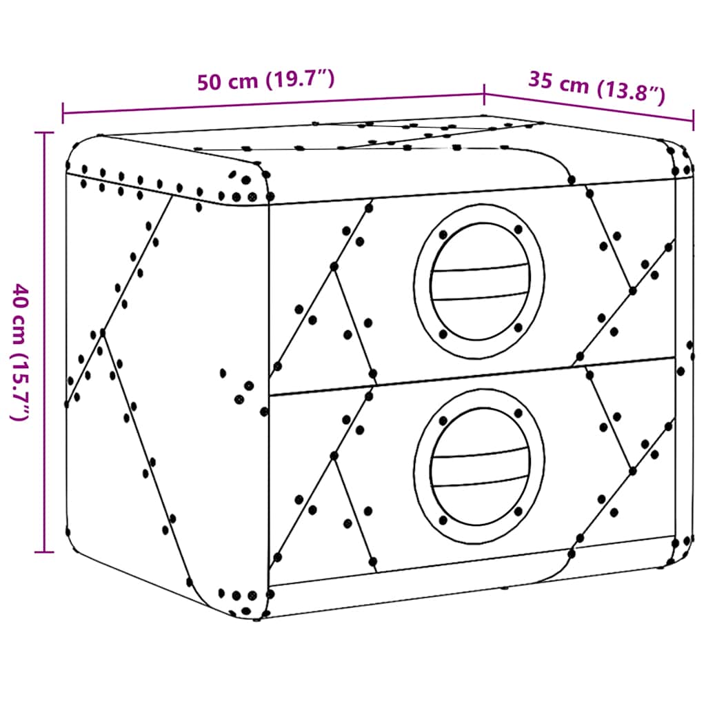 vidaXL Βοηθητικό Τραπέζι Aviator Vintage 2 Συρτάρια Aircraft Airman