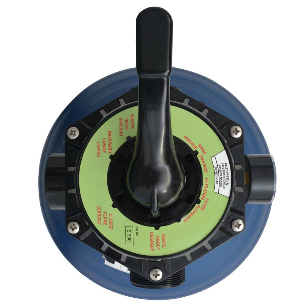 vidaXL Φίλτρο Άμμου για Πισίνες με Βαλβίδα 6 Θέσεων Μπλε 460 χιλ.