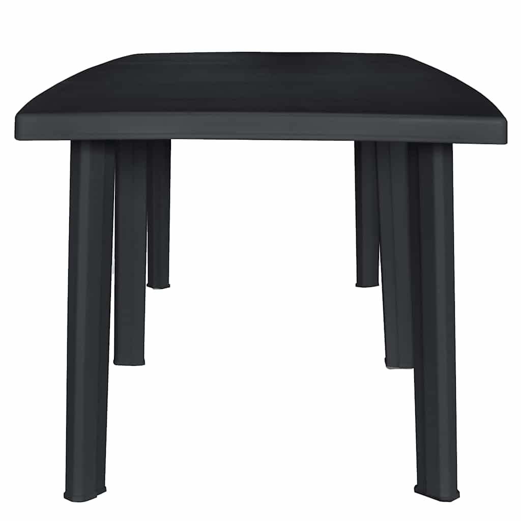 vidaXL Σετ Τραπεζαρίας Εξωτερικού Χώρου 11 Τεμαχίων Ανθρακί Πλαστικό