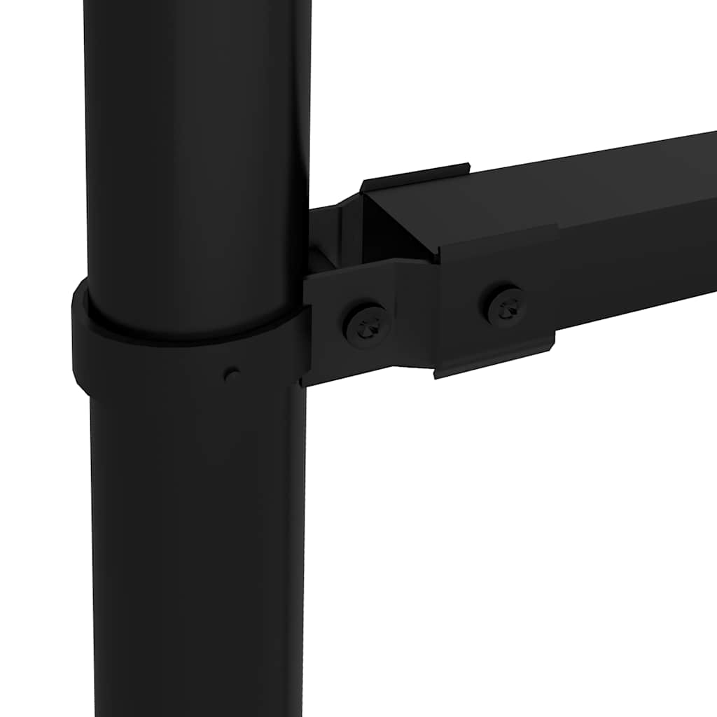 vidaXL Φράχτης Κήπου με Κορυφή Δόρυ από Ατσάλι 880 x 125 εκ. Μαύρος