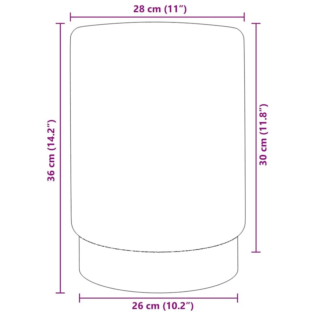 vidaXL Σκαμπό Μοβ / Χρυσό Βελούδινο