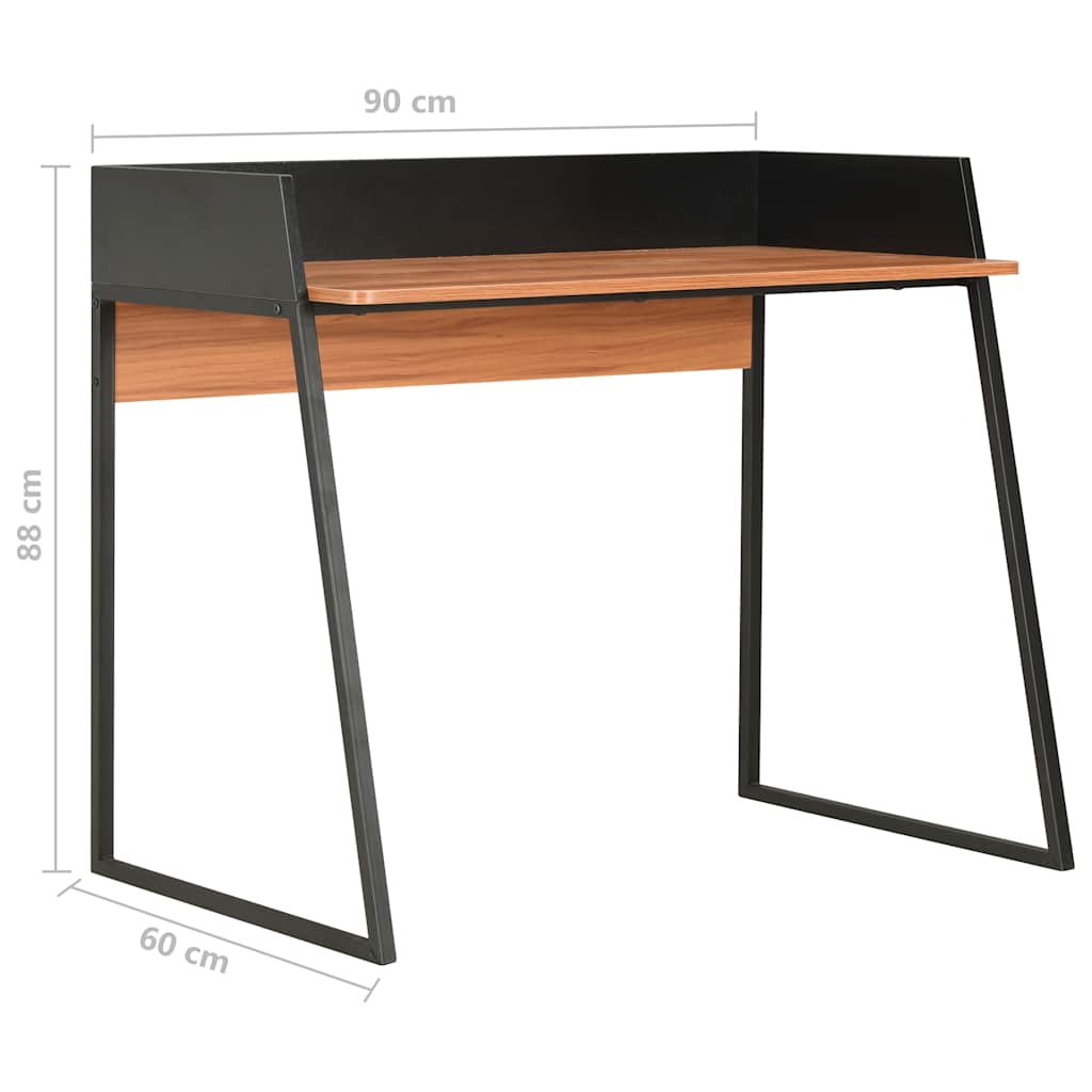vidaXL Γραφείο Μαύρο / Καφέ 90 x 60 x 88 εκ.