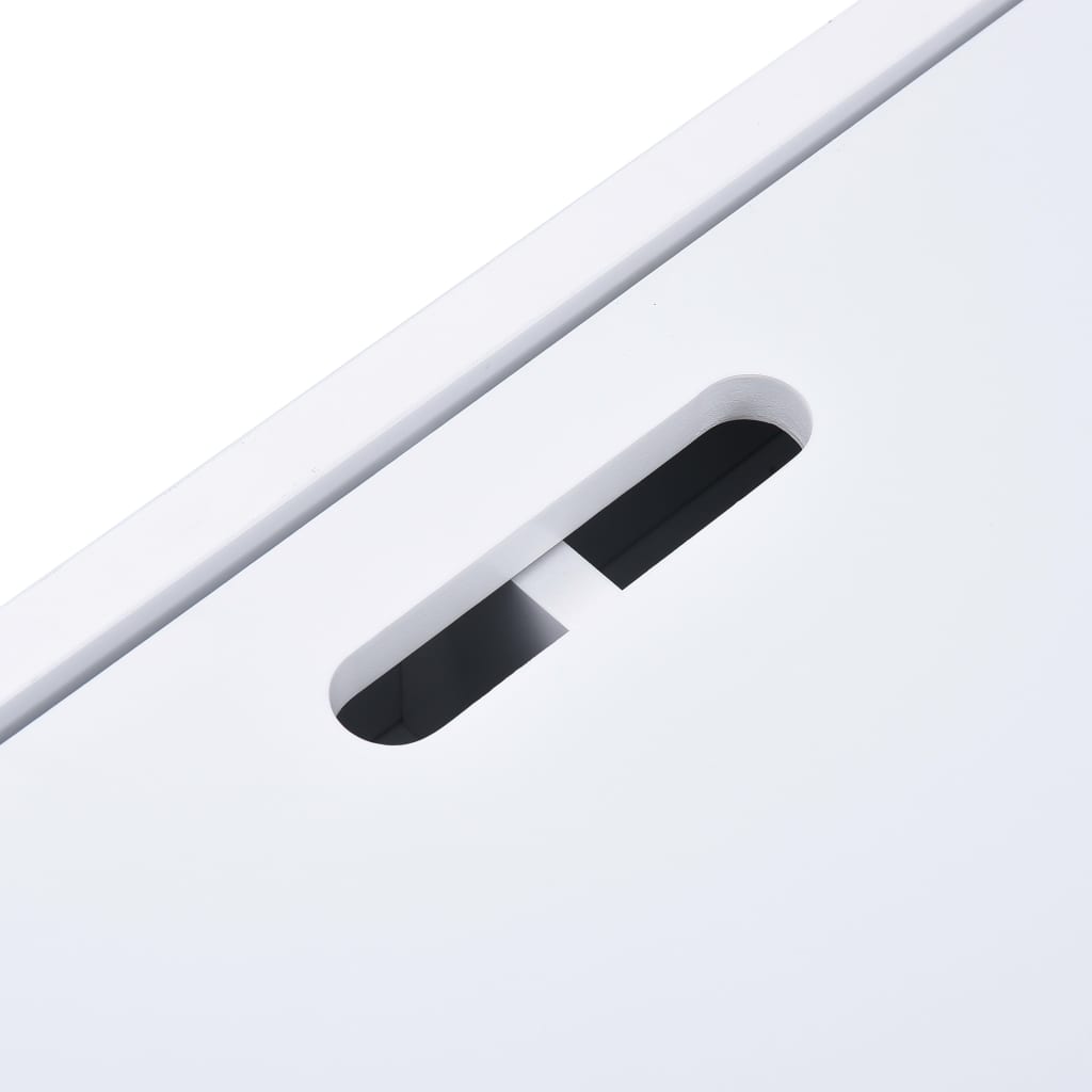 vidaXL Τραπέζι Καρέκλες Παιδικά Σετ 3Τεμ Μαύρο/Λευκό Επιφάνεια Κιμωλία