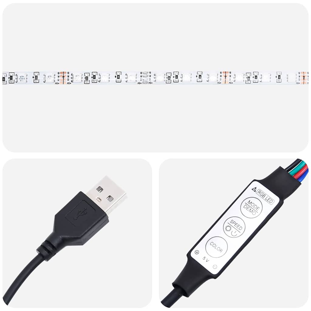 vidaXL Πλαίσιο Κρεβατιού με Αποθ. Χώρο/LED Αν. Γκρι 120x200 εκ. Ύφασμα