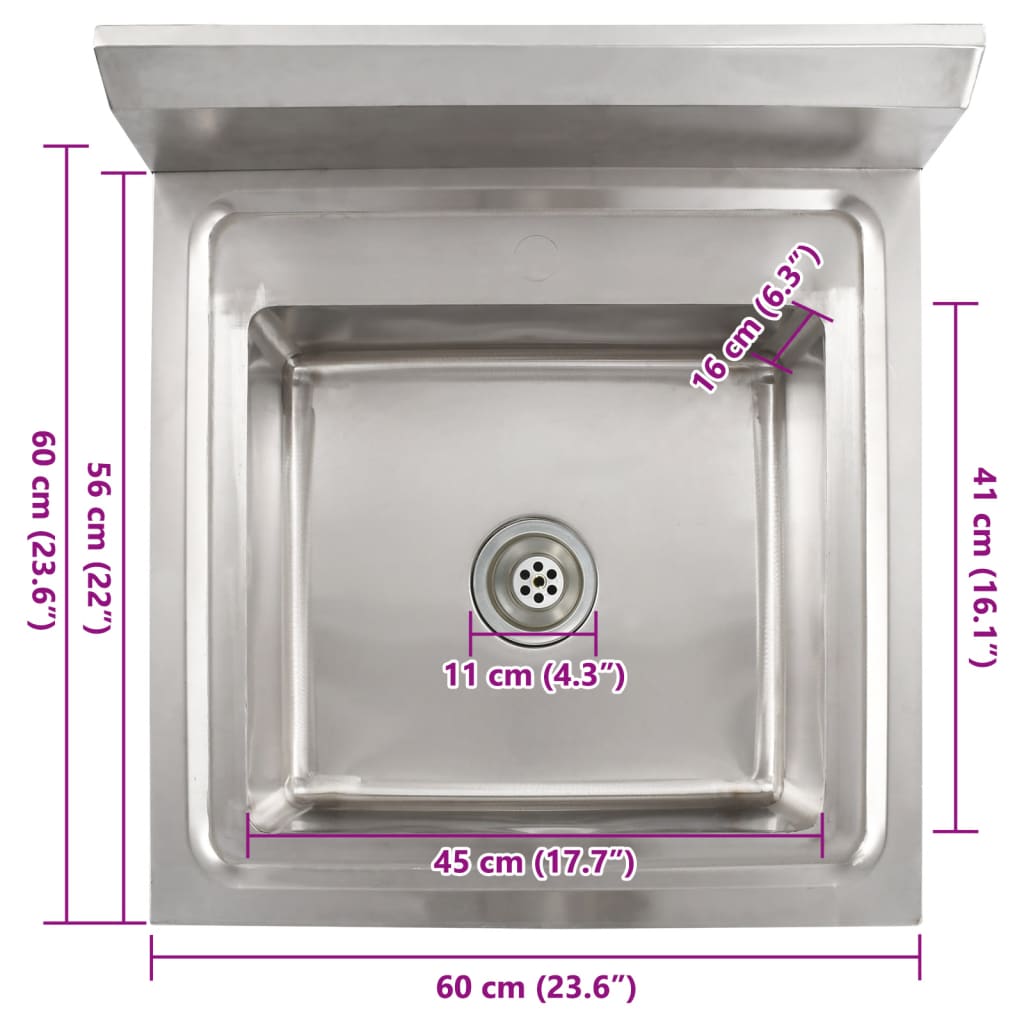 vidaXL Νεροχύτης Κουζίνας με Μονή Γούρνα από Ανοξείδωτο Ατσάλι