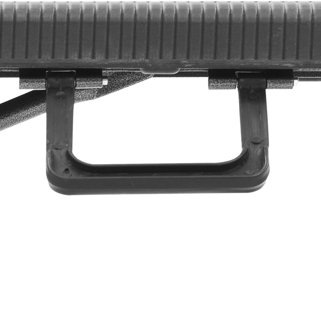 vidaXL Παγκάκια Κήπου Πτυσσόμενα 2 τεμ. Μαύρα 180 εκ. από HDPE