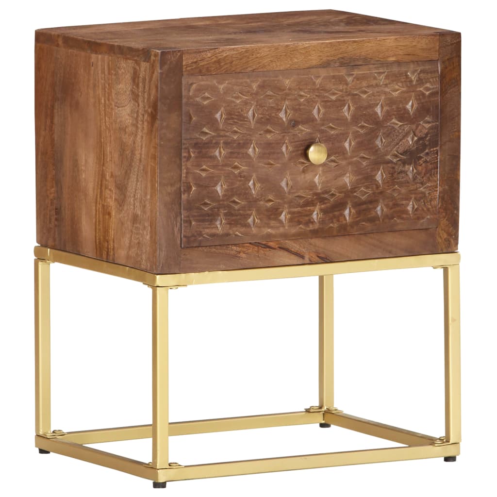 vidaXL Κομοδίνο 40 x 30 x 50 εκ. από Μασίφ Ξύλο Μάνγκο