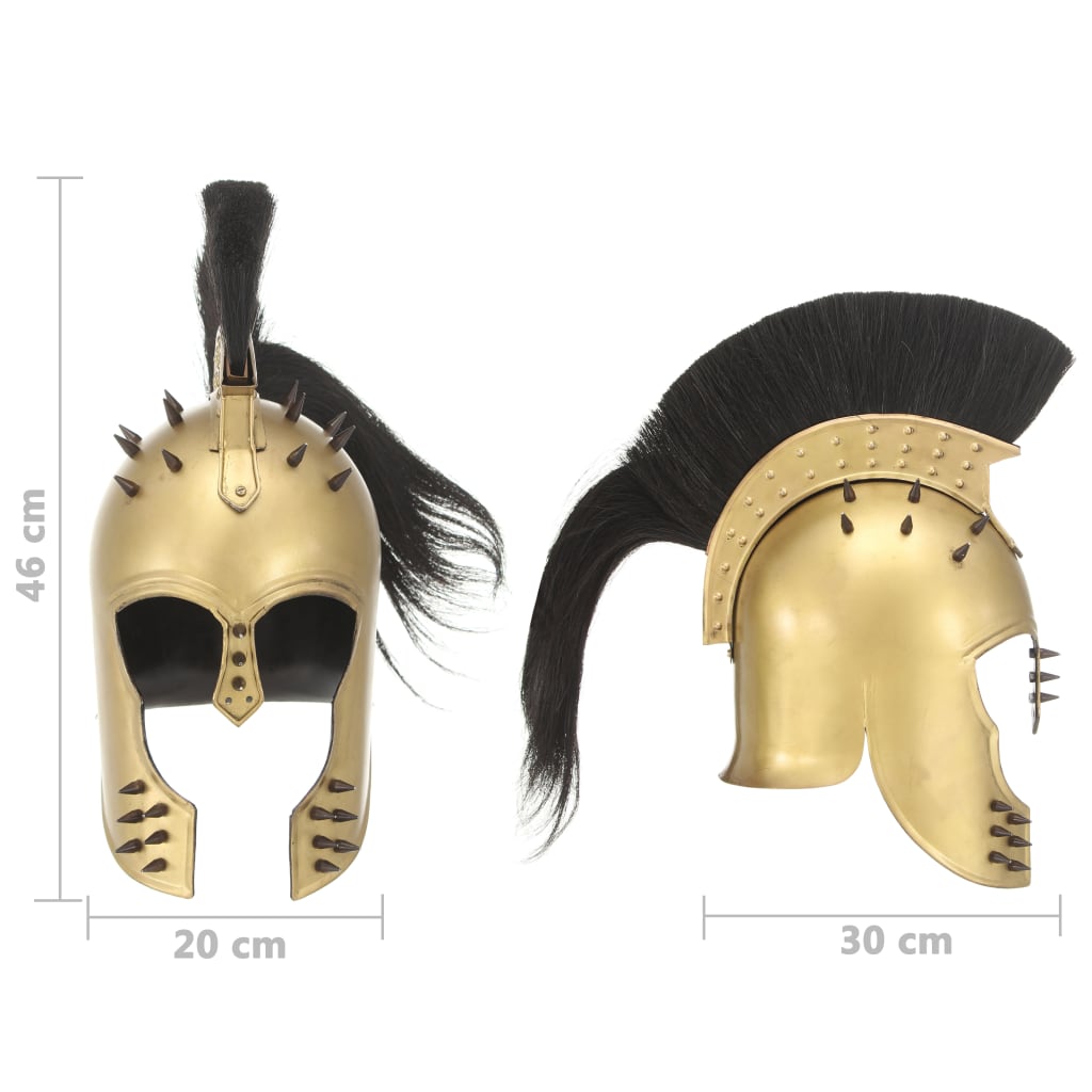 vidaXL Κράνος Πολεμιστή Αρχαιοελληνικό Ρέπλικα Αντικέ για LARP Μπρονζέ