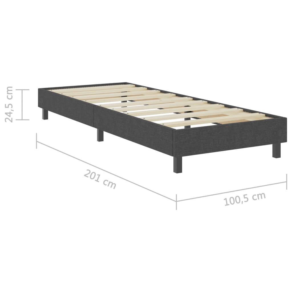 vidaXL Πλαίσιο Κρεβατιού Boxspring Γκρι 100 x 200 εκ. Υφασμάτινο