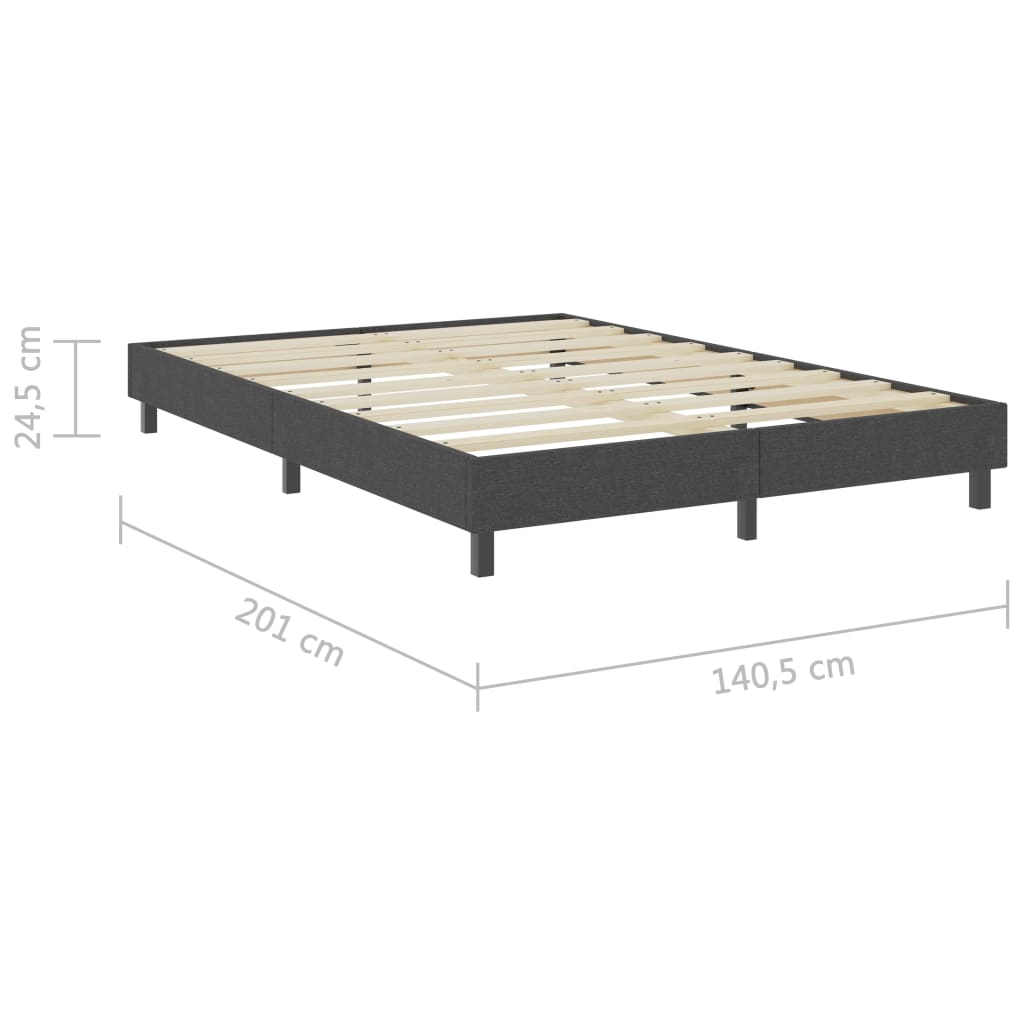 vidaXL Πλαίσιο Κρεβατιού Boxspring Γκρι 140 x 200 εκ. Υφασμάτινο