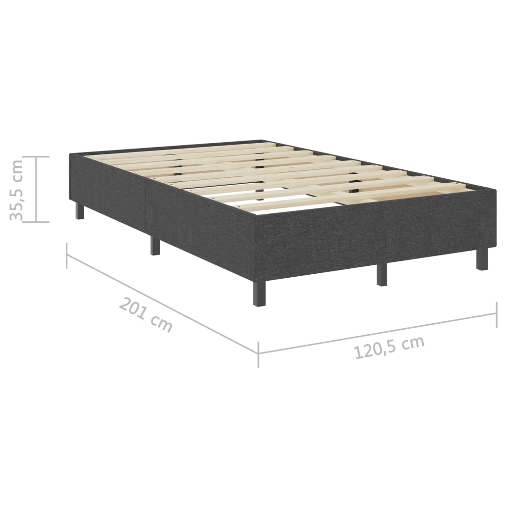 vidaXL Πλαίσιο Κρεβατιού Boxspring Γκρι 120 x 200 εκ. Υφασμάτινο