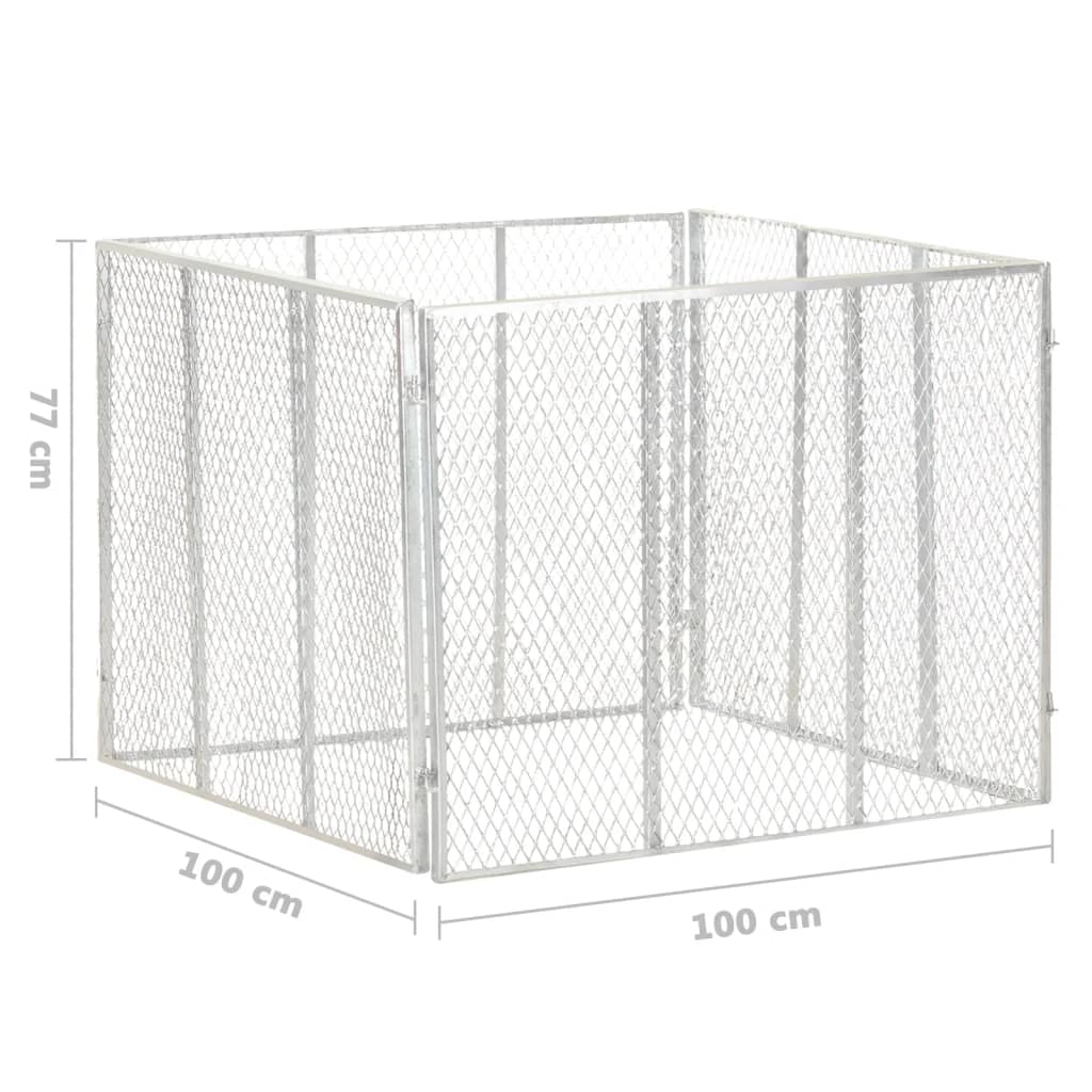 vidaXL Κομποστοποιητής Κήπου 100 x 100 x 77 εκ. Γαλβανισμένος Σίδηρος