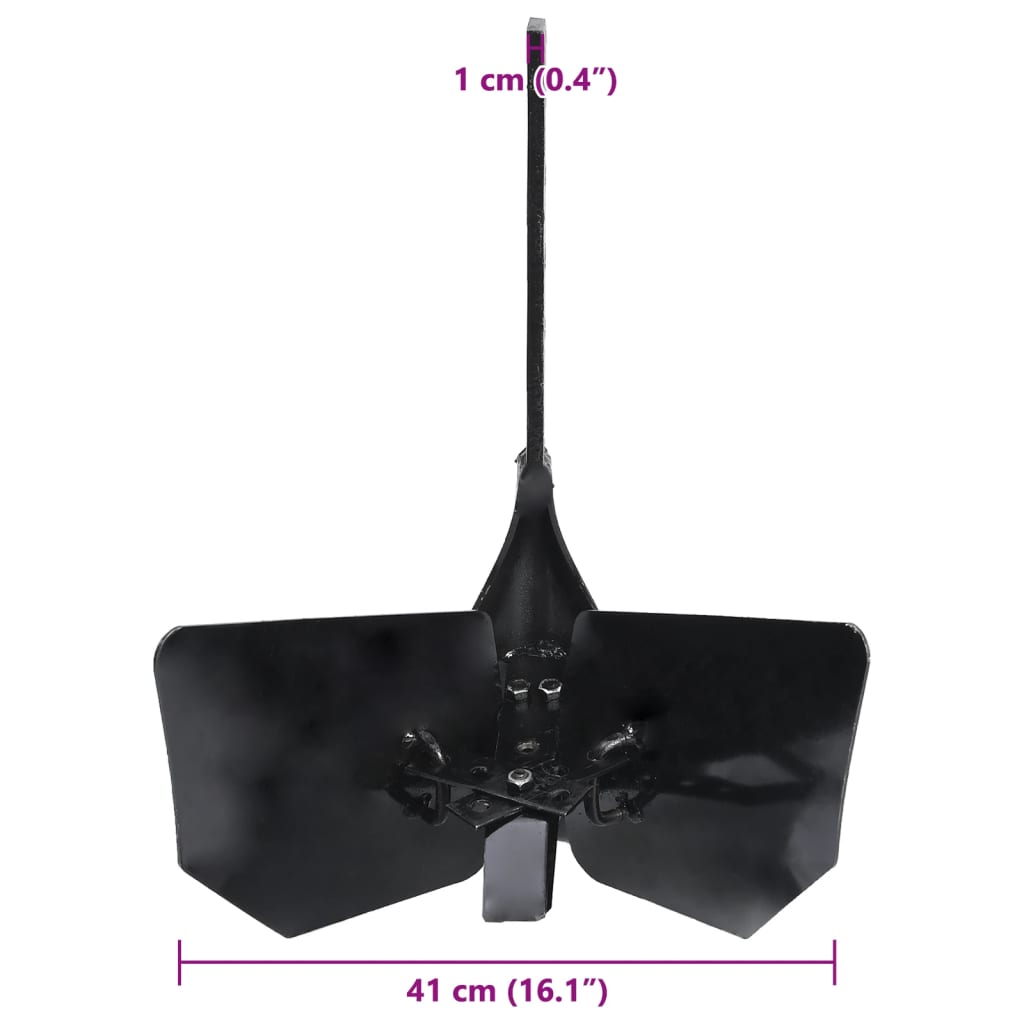 vidaXL Εξάρτημα Άροτρου Σκαπτικού Μαύρο Μεταλλικό