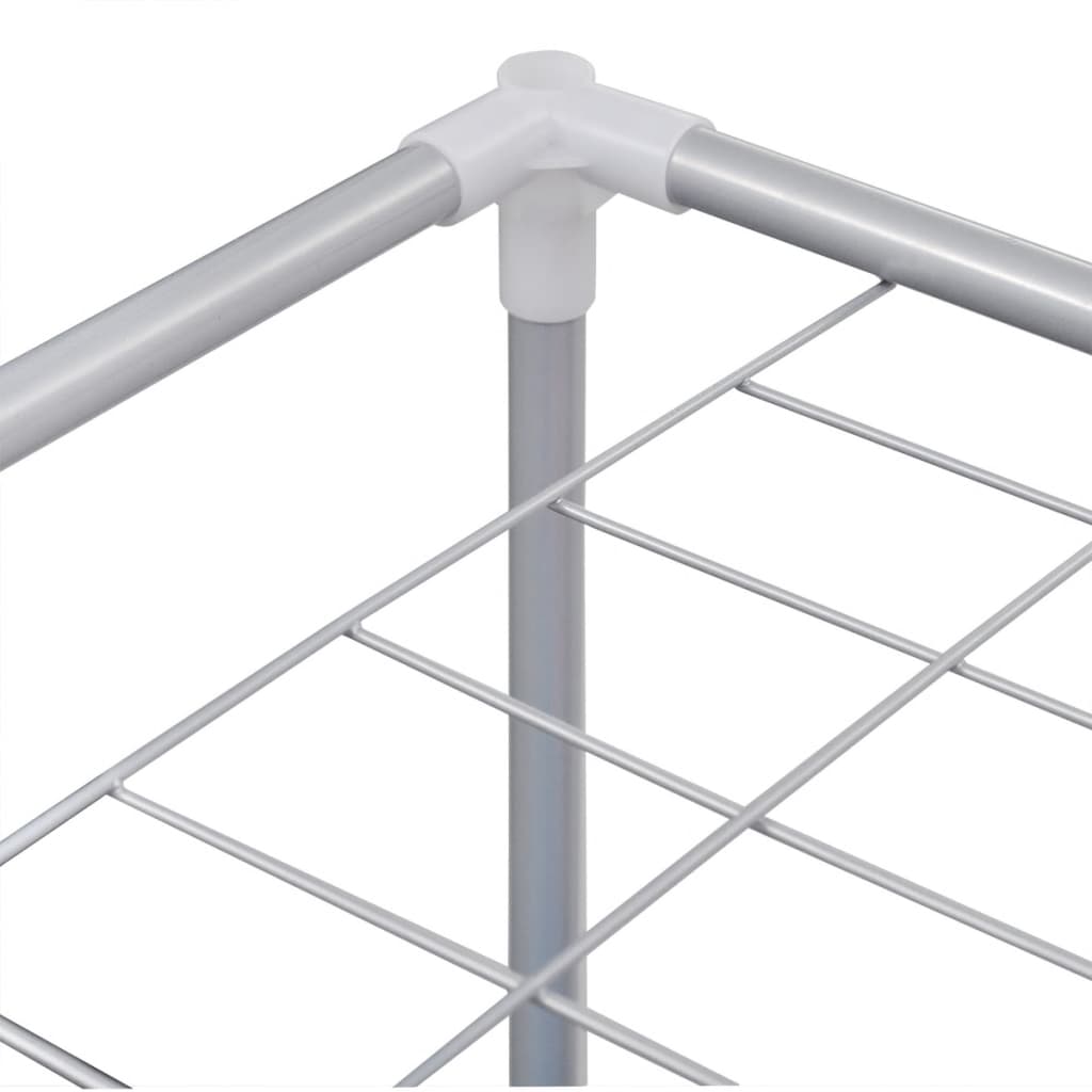 vidaXL Καλάθια Διαχωρισμού Απλύτων με 2 Τμήματα 2 τεμ. + Ράφι Στεγνώμ.