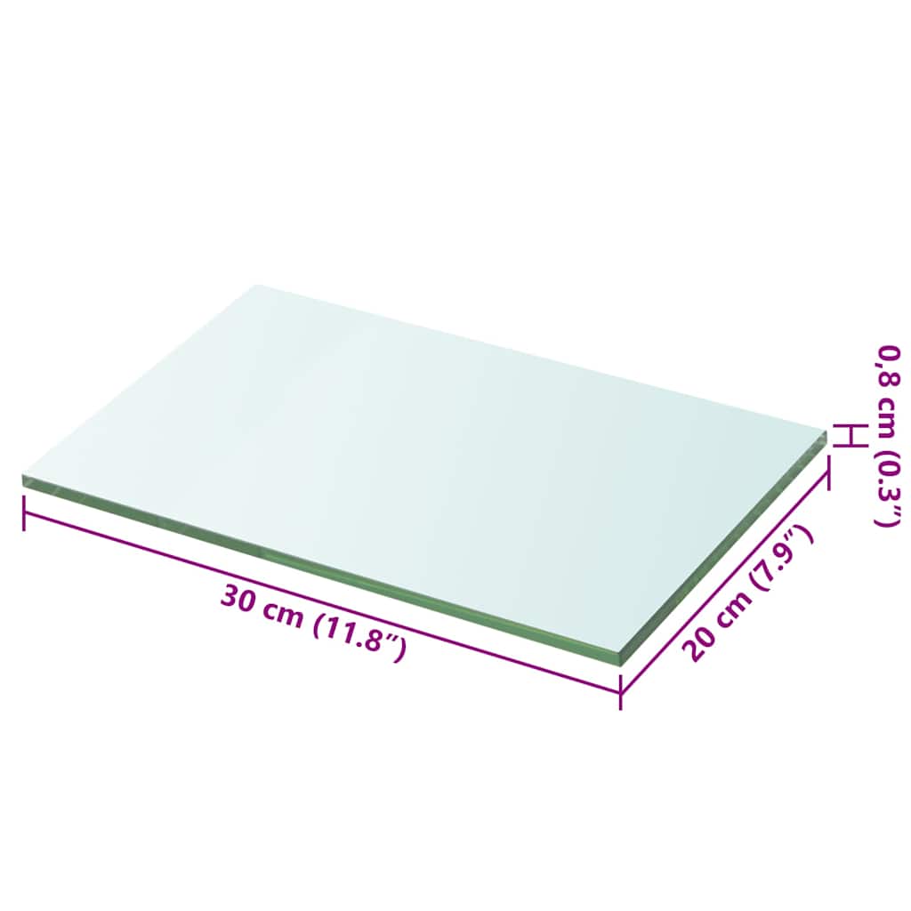 vidaXL Ράφια Πάνελ 2 τεμ. Διάφανα 30 x 20 εκ. Γυάλινα