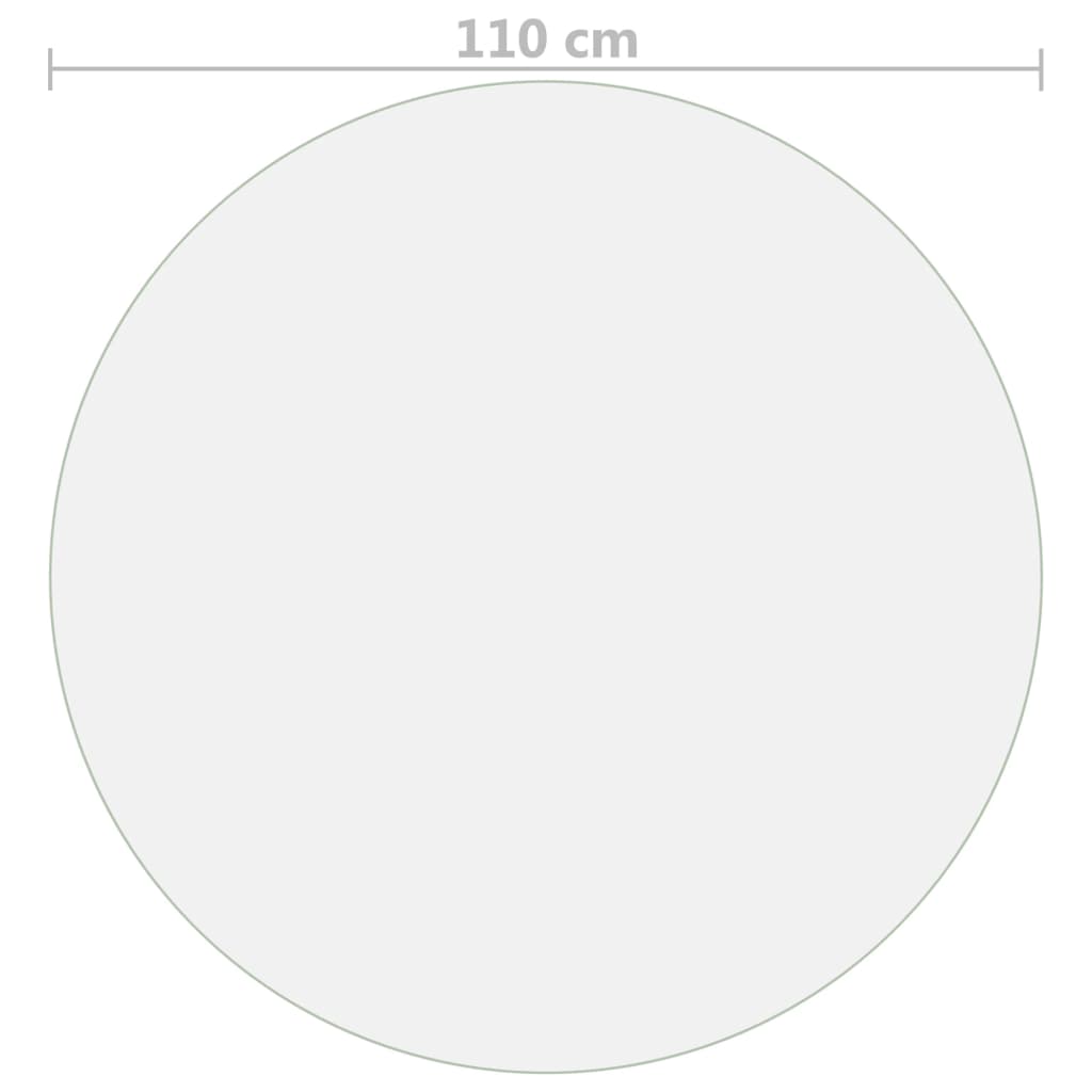 vidaXL Προστατευτικό Τραπεζιού Ματ Ø 110 εκ. / 2 χιλ. από PVC