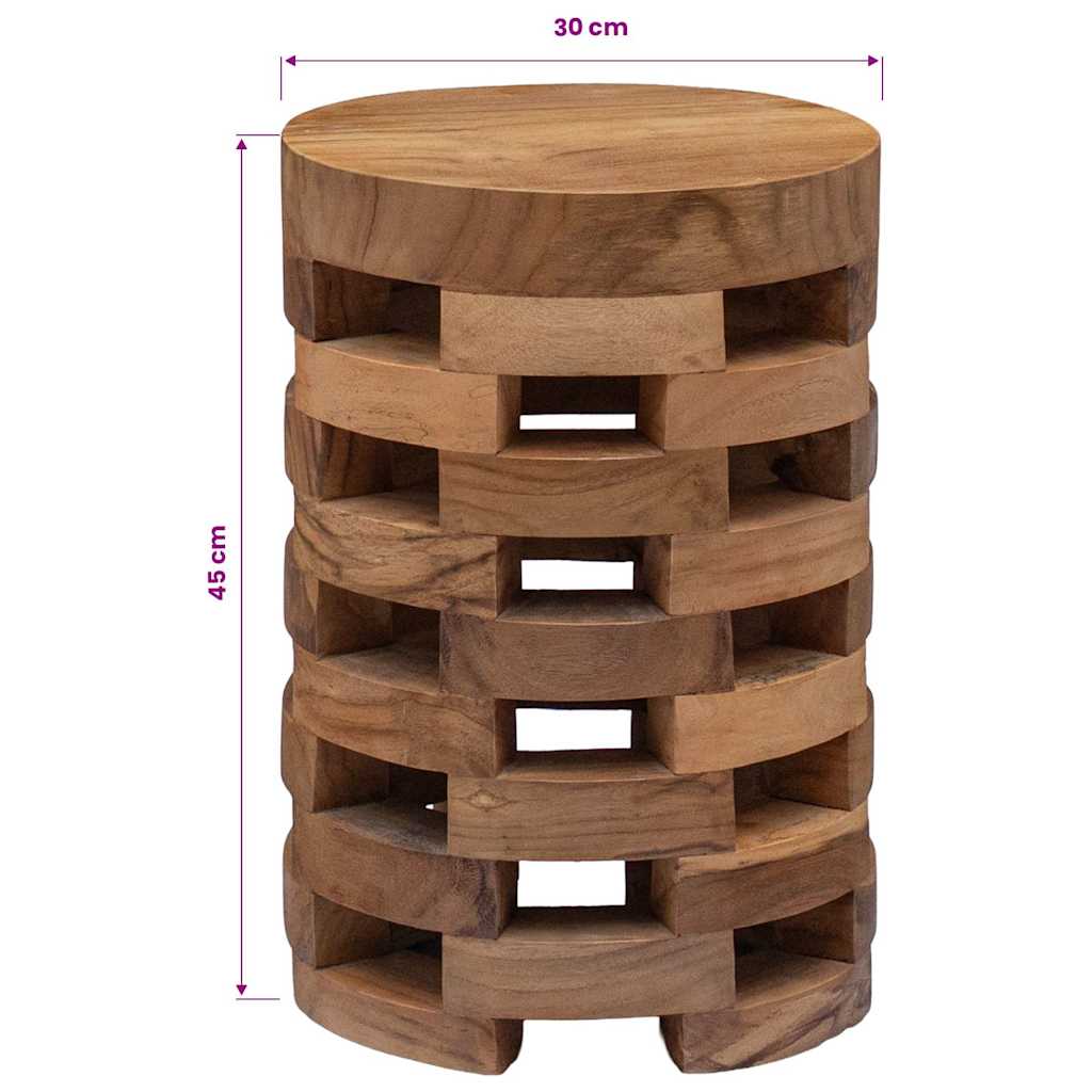vidaXL Κομοδίνο 30 x 30 x 45 εκ. από Μασίφ Ξύλο Teak