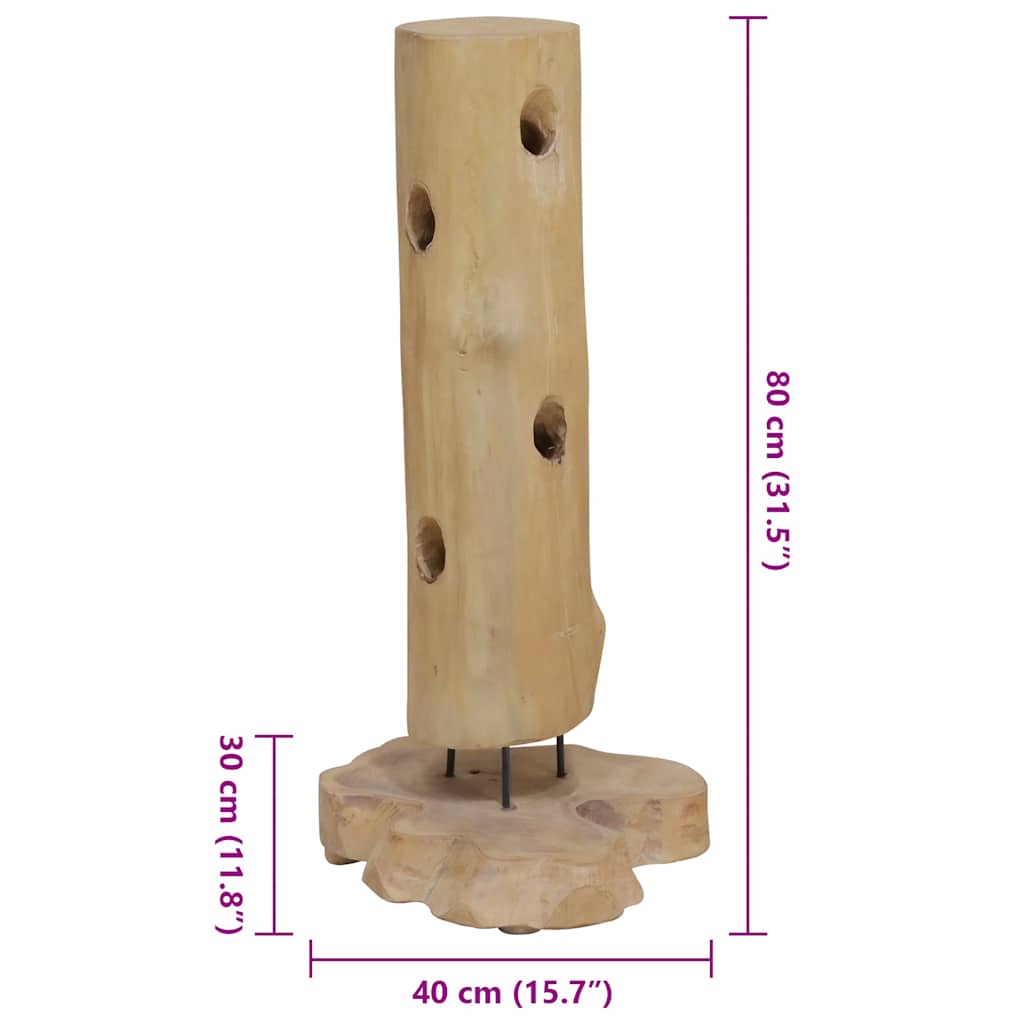 vidaXL Κάβα Κρασιών για 8 Φιάλες 40x30x80 εκ. από Μασίφ Ξύλο Teak
