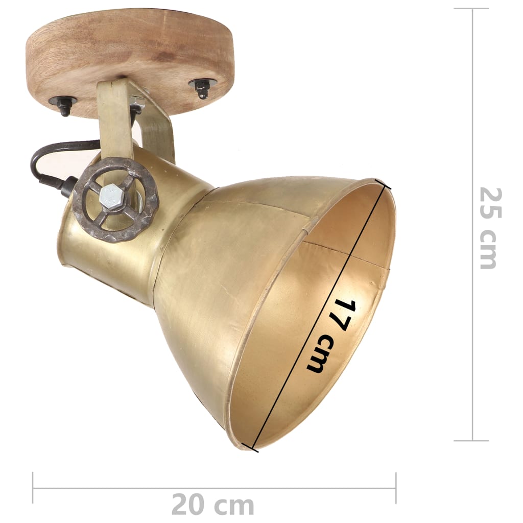 vidaXL Φωτιστικά Τοίχου/Οροφής Industrial 2 τεμ. Μπρονζέ 20x25 εκ. Ε27
