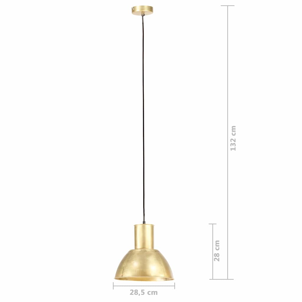 vidaXL Φωτιστικό Κρεμαστό Στρογγυλό 25 W Μπρονζέ 28,5 εκ. Ε27