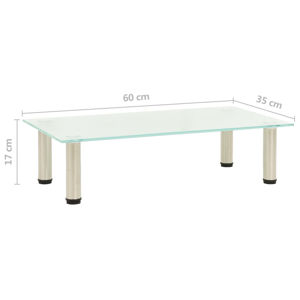 vidaXL Βάση Τηλεόρασης Αμμοβολισμένη 60 x 35 x 17 εκ. από Ψημένο Γυαλί