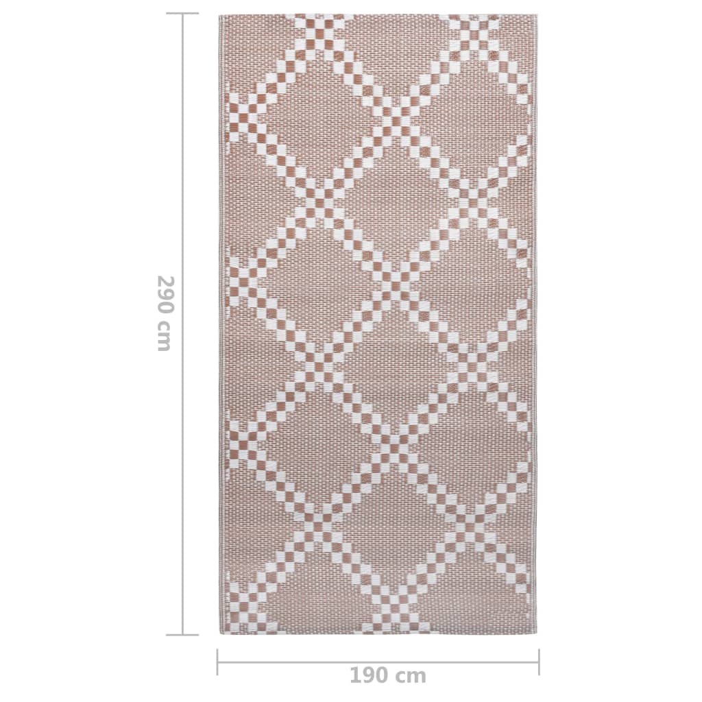 vidaXL Χαλί εξωτερικού χώρου ARAKIL καφέ 190x290 cm PP