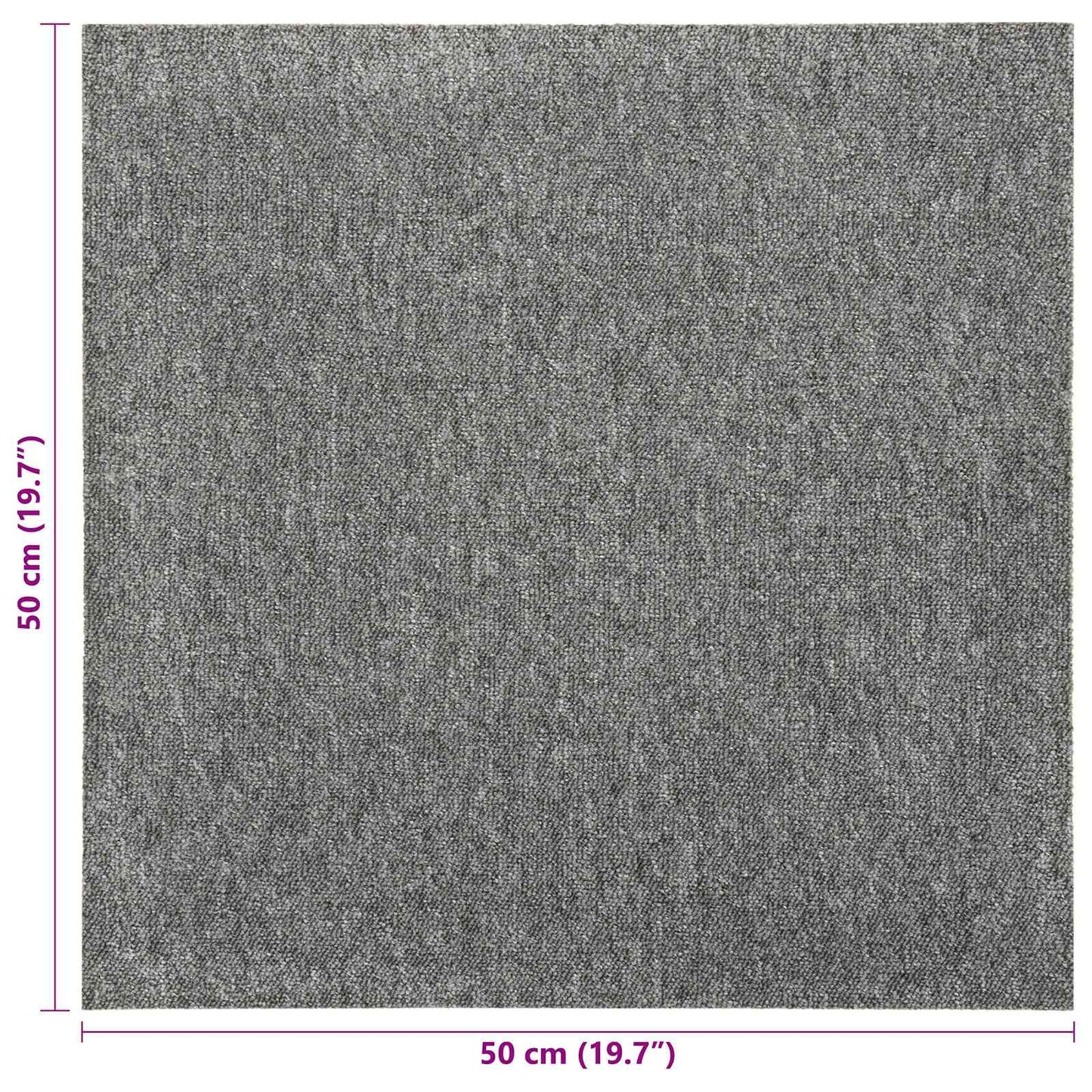vidaXL Χαλί 20 pcs Γκρι 50 x 50 cm 100% Πολυπροπυλένιο