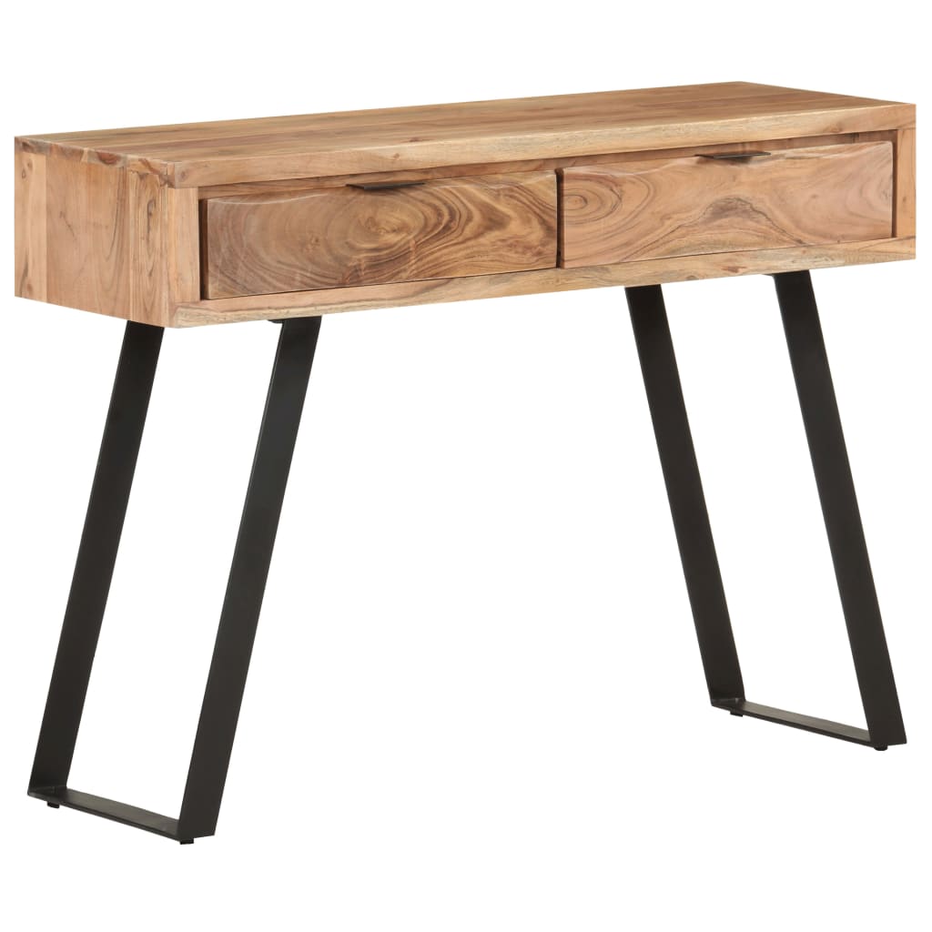 vidaXL Τραπέζι Κονσόλα Live Edge 100x35x76 εκ. από Μασίφ Ξύλο Ακακίας