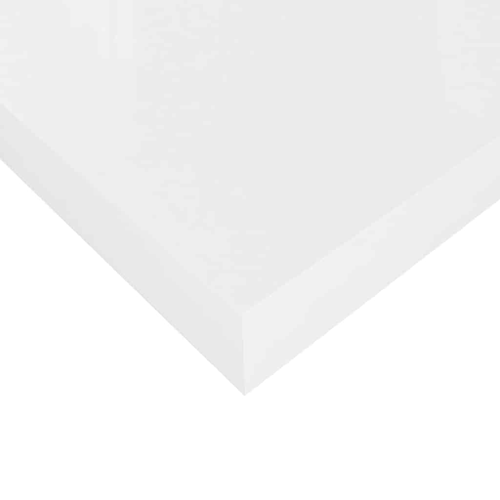 vidaXL Ράφι Τοίχου Γυαλιστερό Άσπρο 80x23,5x3,8 εκ. MDF
