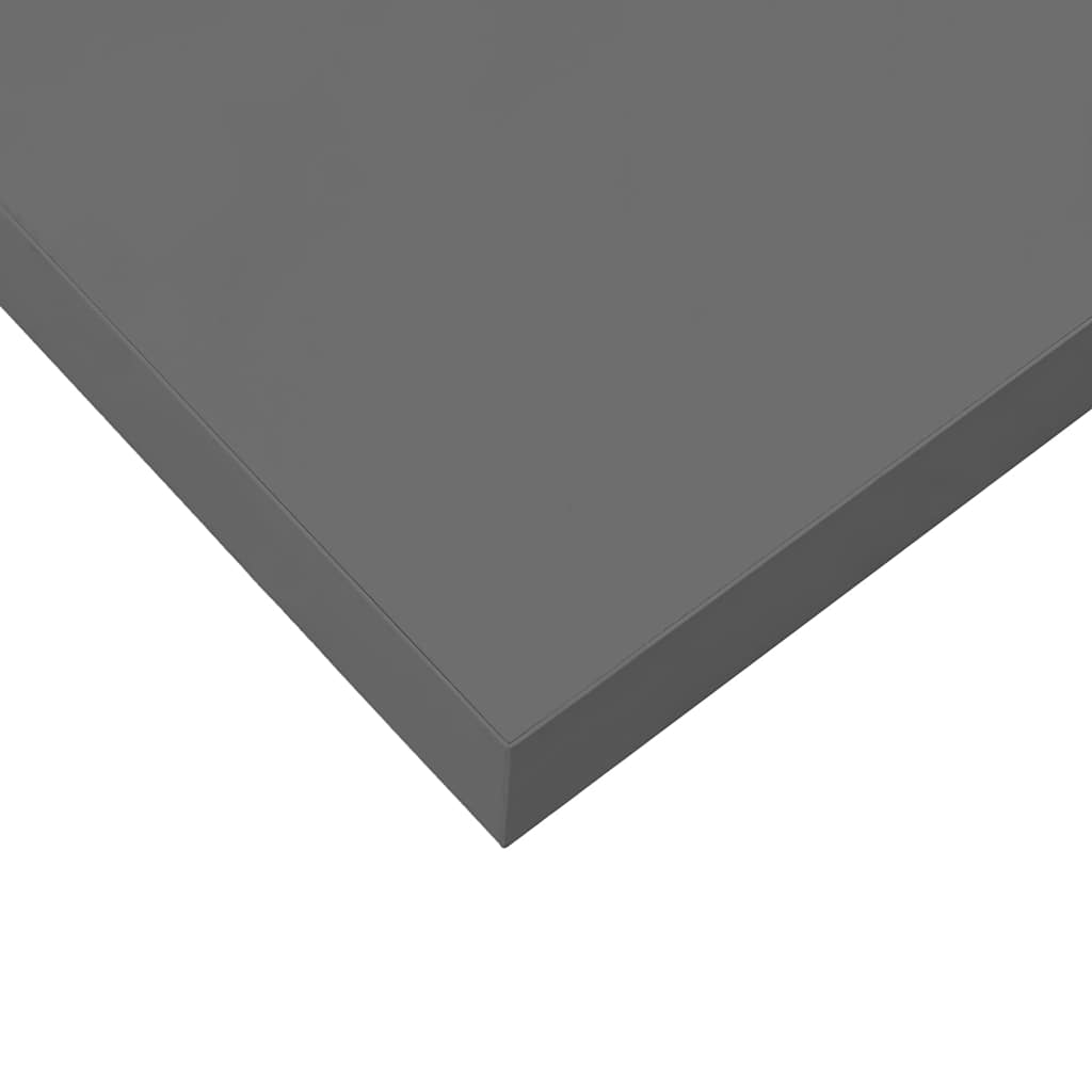 vidaXL Ράφι Τοίχου Γυαλιστερό Γκρι 120x23,5x3,8 εκ. MDF