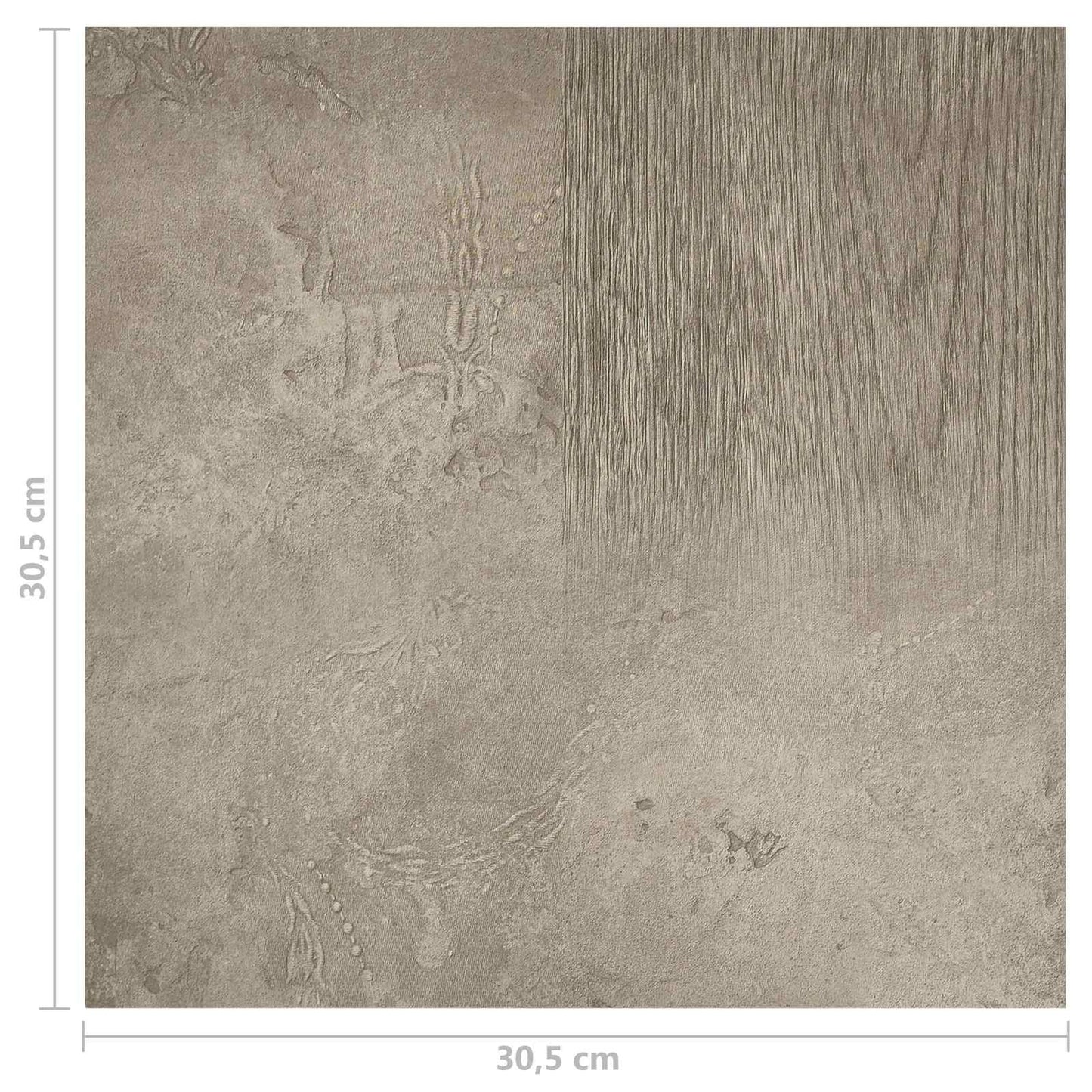 vidaXL Πλάκες Δαπέδου 5,11 τ.μ. 55 pcs PVC Σκούρο Καφέ και Γκρι