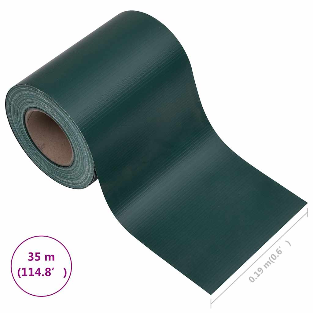 vidaXL Περίφραξη Προστατευτική Πράσινη Ματ 35 x 0,19 μ. από PVC
