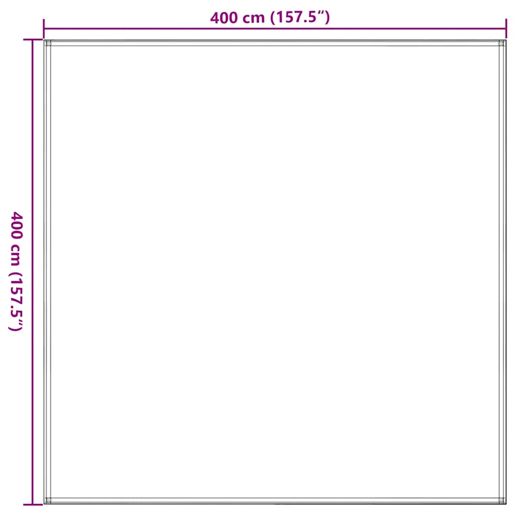 vidaXL Χαλί Σκηνής Ανθρακί / Λευκό 400 x 400 εκ. από HDPE