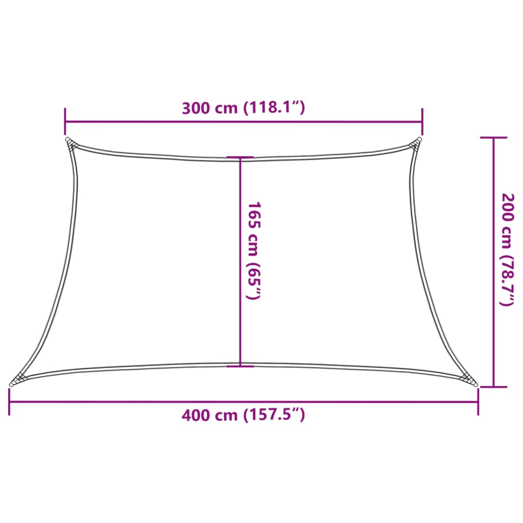 vidaXL Πανί Σκίασης Ανθρακί 3/4 x 2 μ. από HDPE 160 γρ./μ²