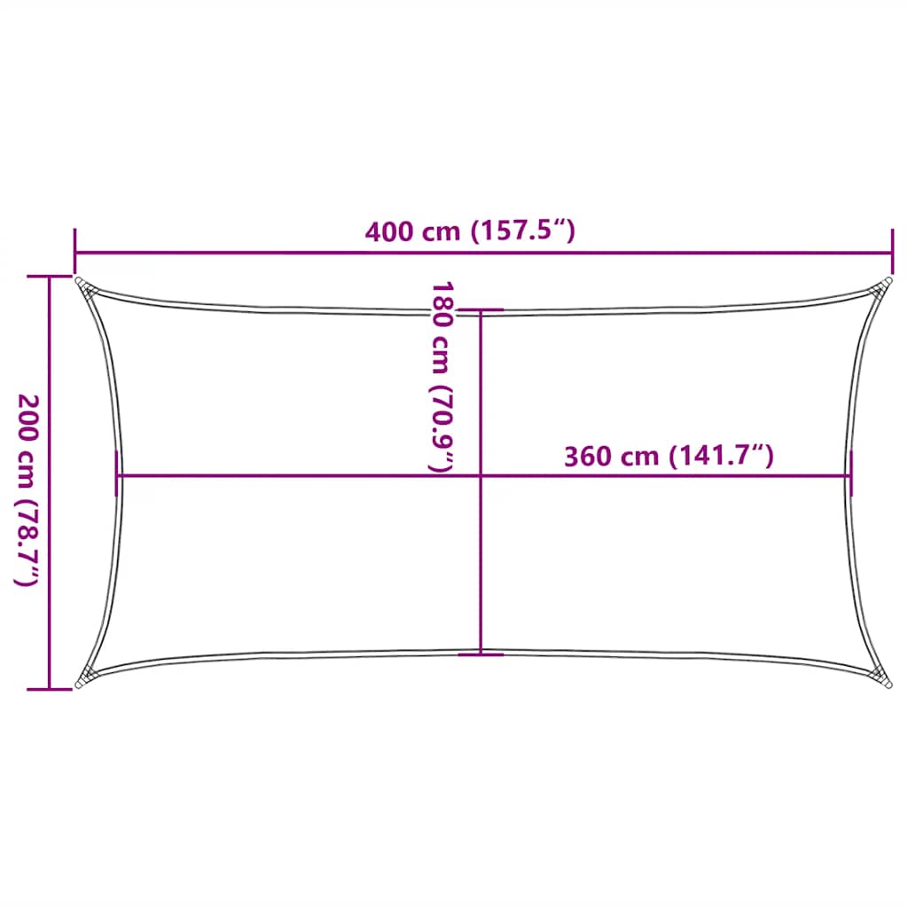 vidaXL Πανί Σκίασης Taupe 2 x 4 μ. από HDPE 160 γρ./μ²