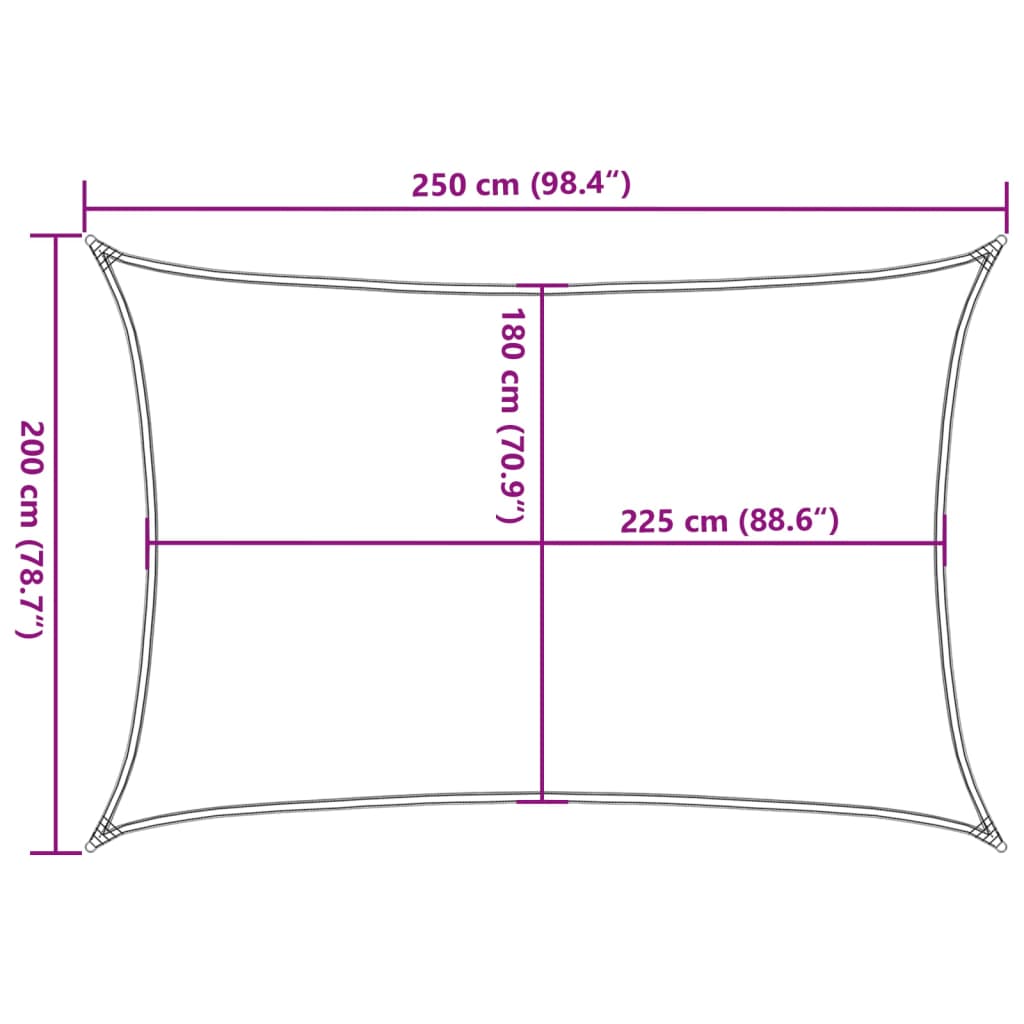 vidaXL Πανί Σκίασης Πορτοκαλί 2 x 2,5 μ. 160 γρ./μ² από HDPE